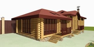 Проекты бань из бревна с бассейном